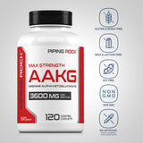 Piping Rock L-Arginine 3600mg supplement label close-up