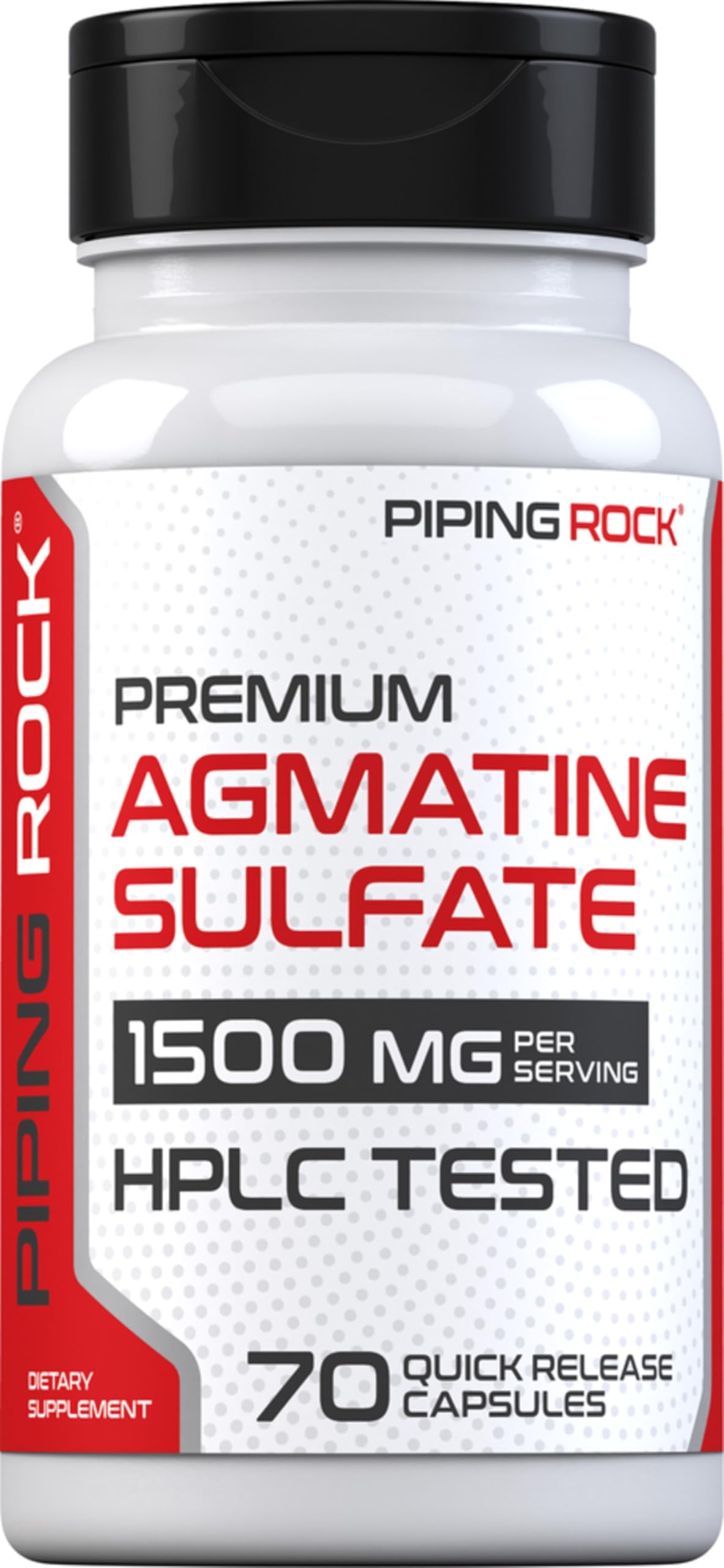 Piping Rock L-Arginine 68g front view of packaging