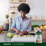 Piping Rock Licorice Root Chewable Tablets with a measuring spoon