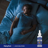 Piping Rock Liquid Melatonin 10mg berry flavour dropper bottle with ingredients list