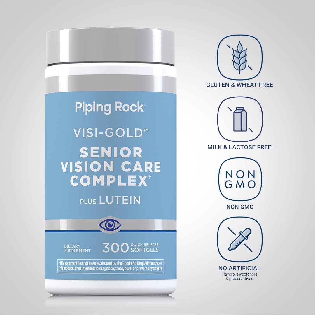 Piping Rock Lutein Supplement 200g back view with nutritional information