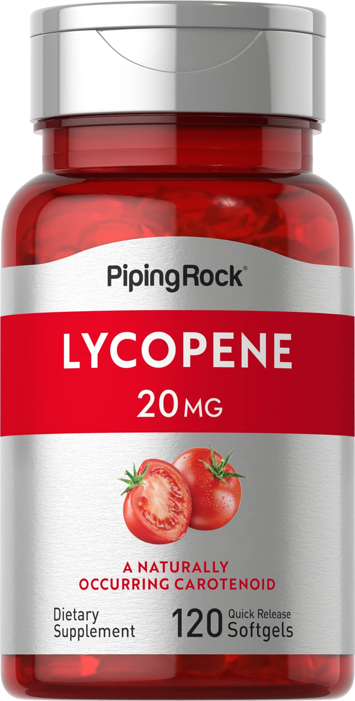 Piping Rock Lycopene 20mg Quick Release Softgel front view