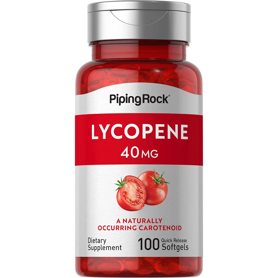 Piping Rock Lycopene Supplement 40mg quick release softgel front view