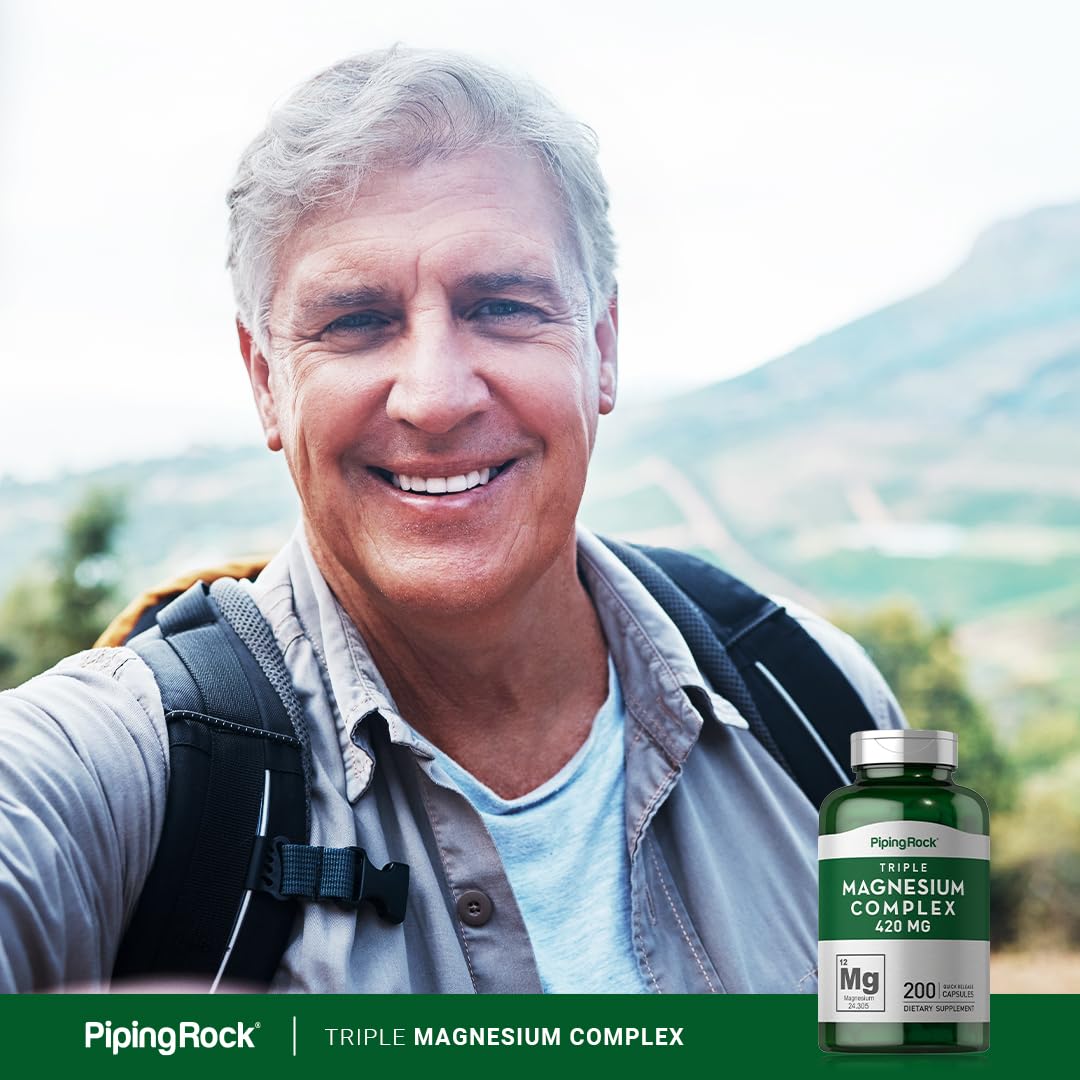 Piping Rock Magnesium 100% Daily Value with measuring spoon