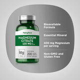Piping Rock Magnesium 400 mg Coated Caplets back view