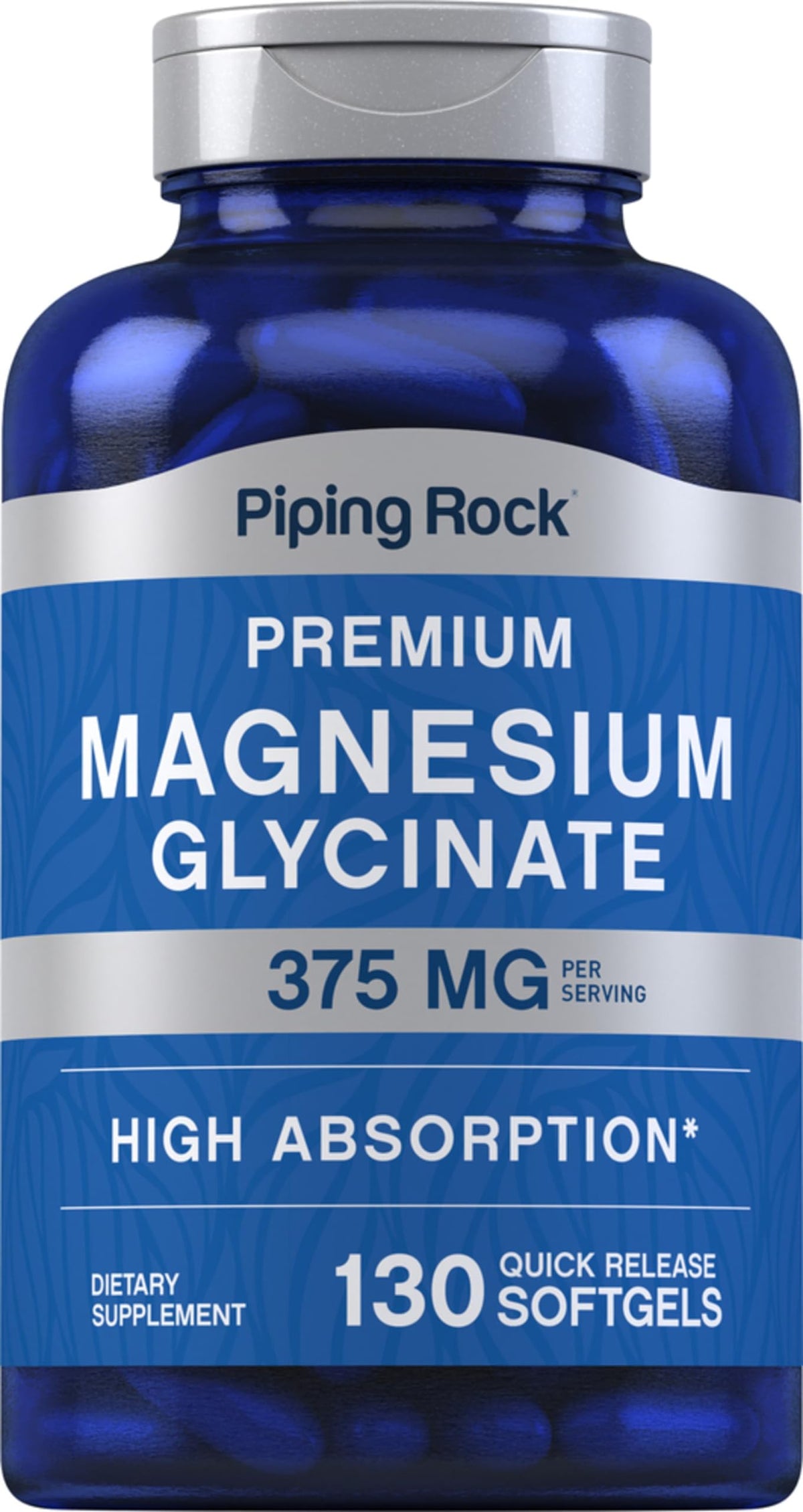 Piping Rock Magnesium Advanced Form Quick Release Softgels front view