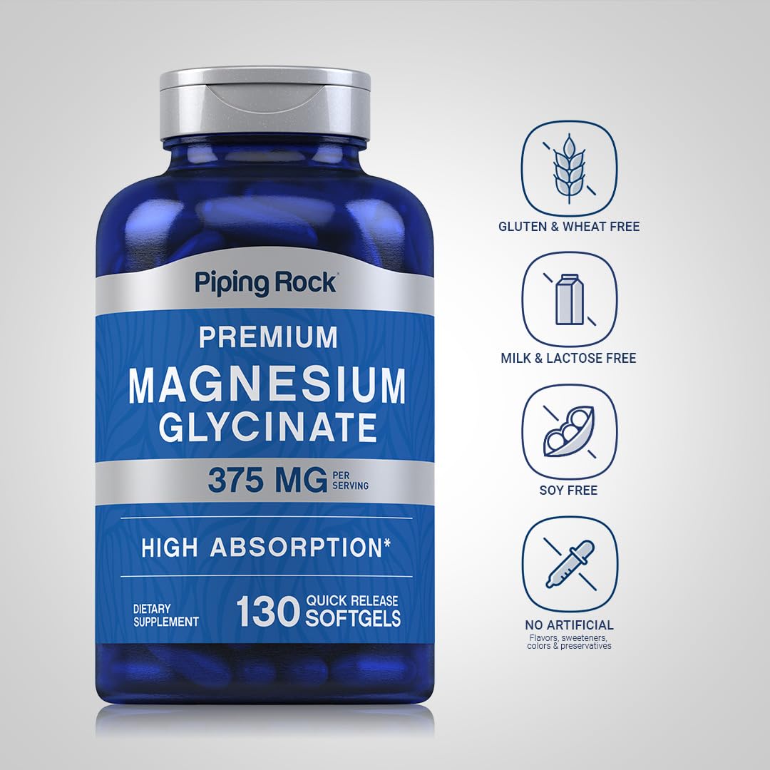 Piping Rock Magnesium Advanced Form Quick Release Softgels packaging