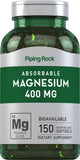 Piping Rock Magnesium Extra Strength Soft Gels front view with packaging