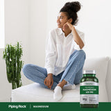 Piping Rock Magnesium Extra Strength Soft Gels lifestyle scene with healthy foods