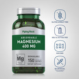 Piping Rock Magnesium Extra Strength Soft Gels side view highlighting quick-release feature