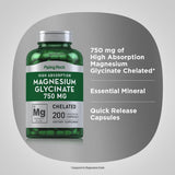 Piping Rock Magnesium Glycinate Chelated 750 mg capsules in hand