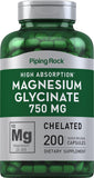 Piping Rock Magnesium Glycinate Chelated 750 mg front view