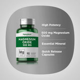 Piping Rock Magnesium Oxide 500 mg close-up of capsules