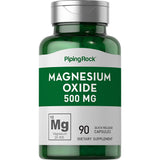 Piping Rock Magnesium Oxide 500 mg front view of the bottle
