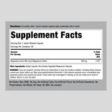 Piping Rock Magnesium Oxide 500 mg side view showing capsule count