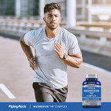 Piping Rock Magnesium Supplement 150mg 10-in-1 capsules with a measuring spoon