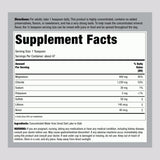 Piping Rock Magnesium Supplement 400 mg back view with ingredients