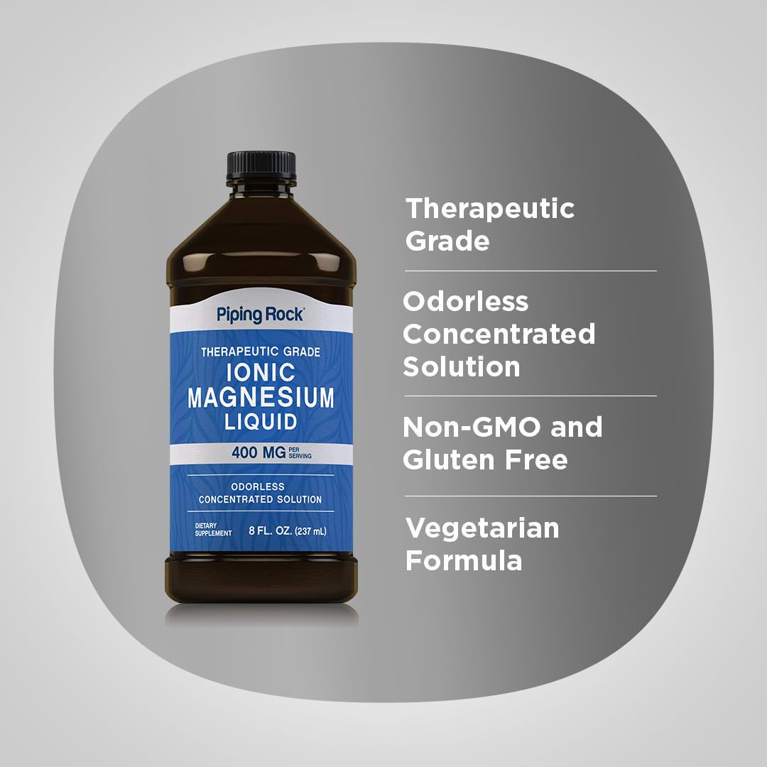 Piping Rock Magnesium Supplement 400 mg bottle top view