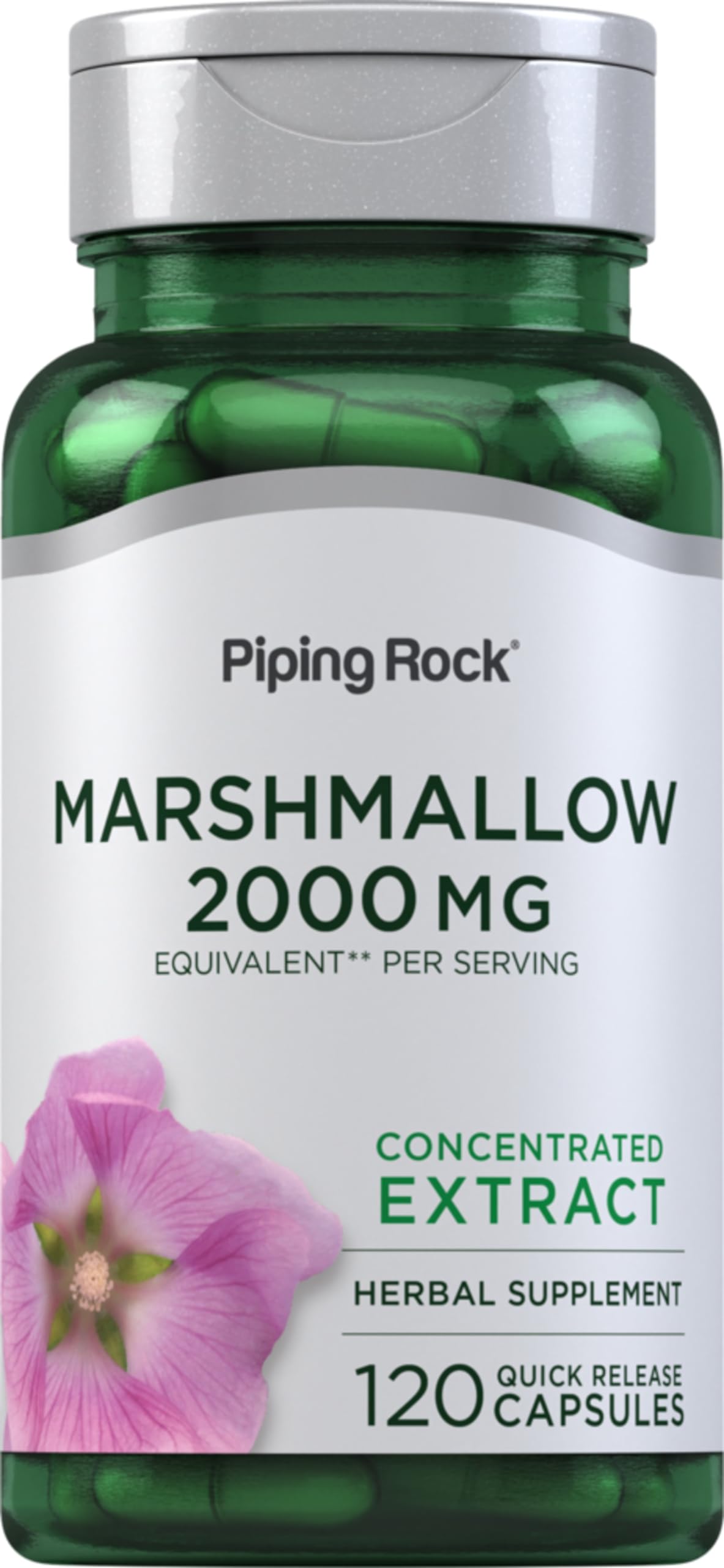 Piping Rock Marshmallow Root 120 Quick-Release Capsules front view