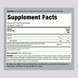 Piping Rock MCT Oil Softgels 314g back view with ingredients