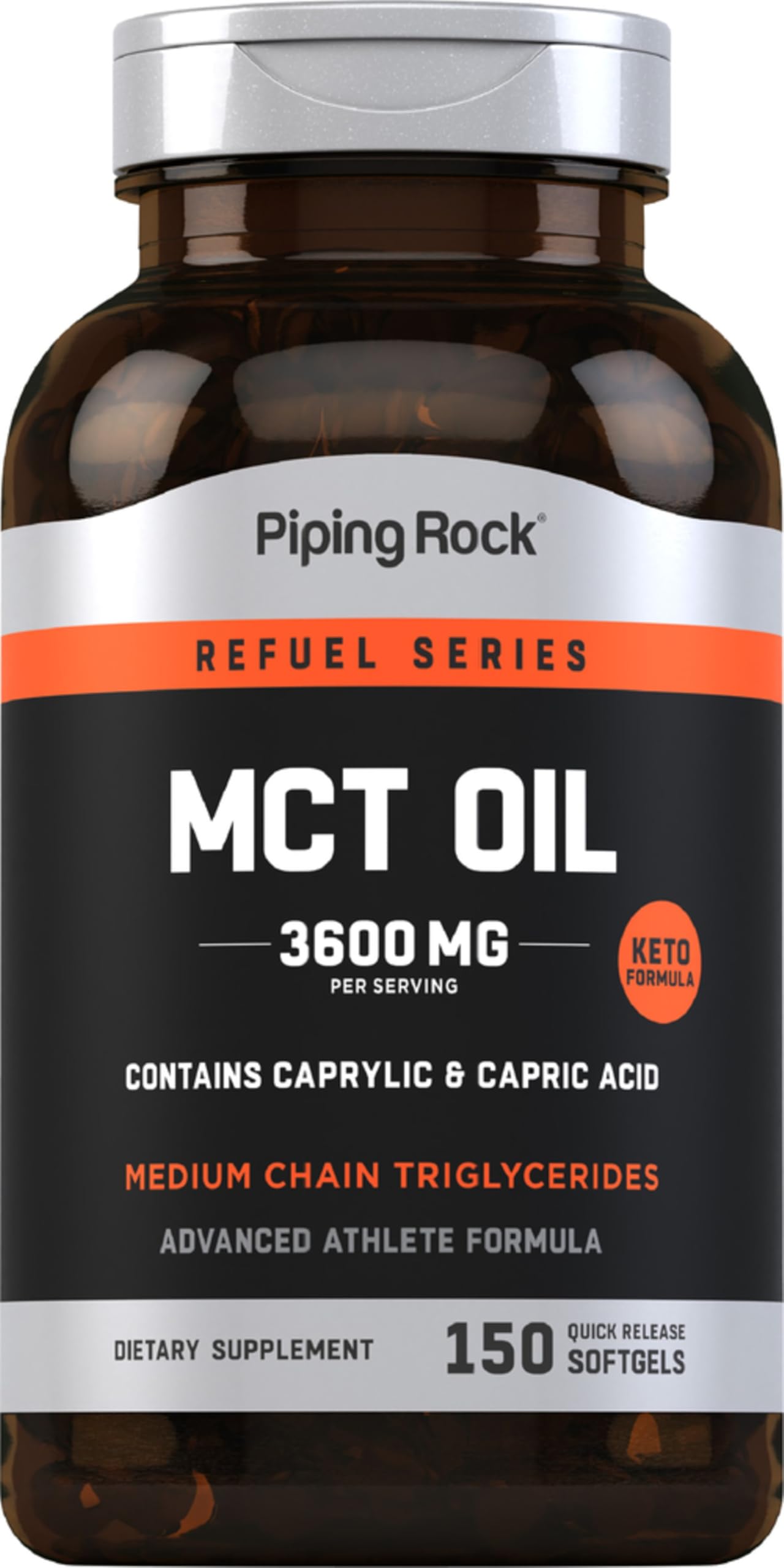 Piping Rock MCT Oil Softgels 314g front view