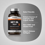 Piping Rock MCT Oil Softgels 314g packaging on a wooden table