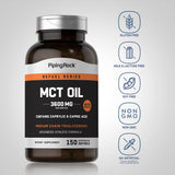 Piping Rock MCT Oil Softgels 314g side view showing softgel