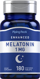 Piping Rock Melatonin 1 mg 180 Tablets front view