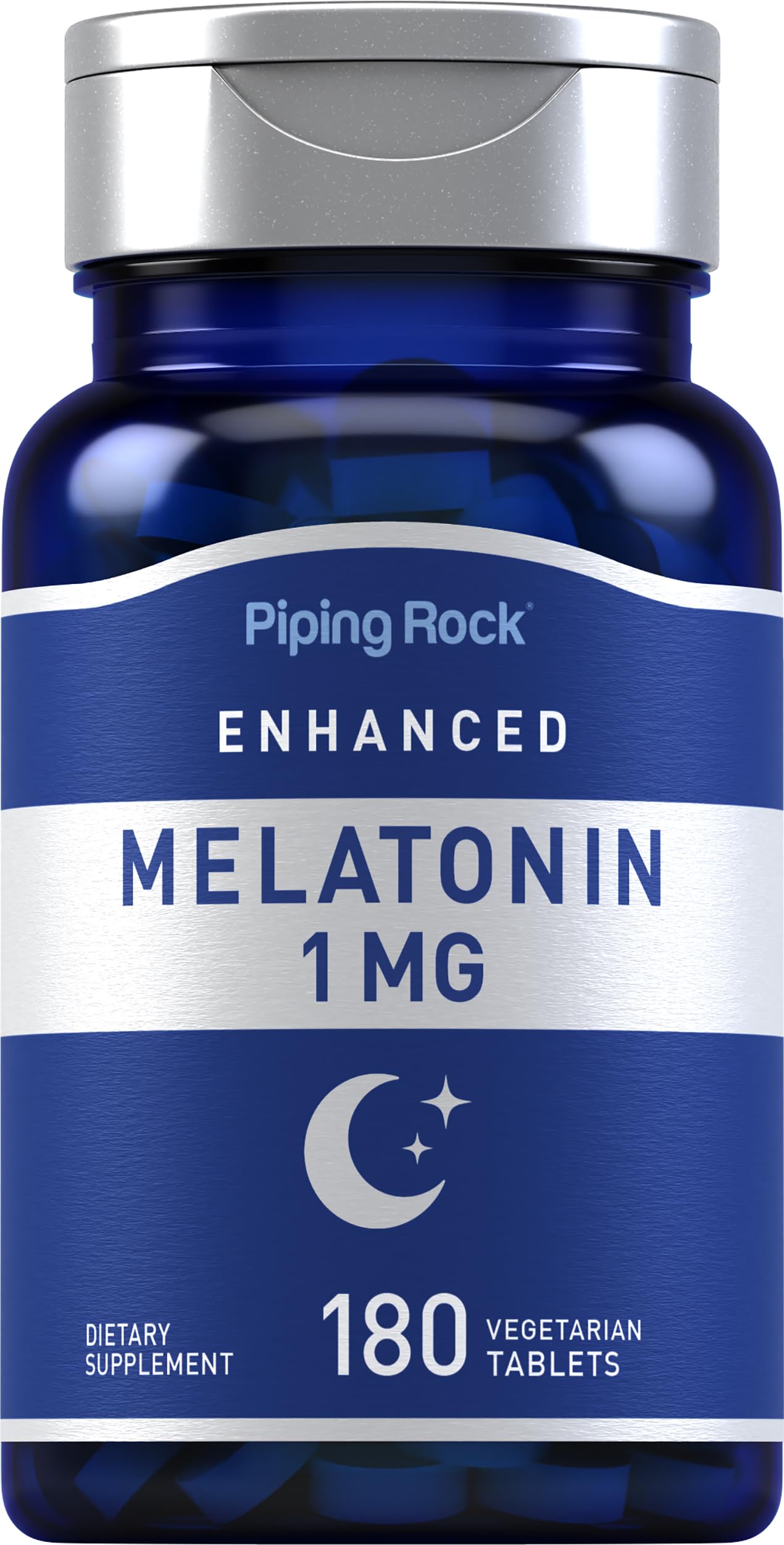 Piping Rock Melatonin 1 mg 180 Tablets front view