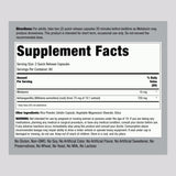 Piping Rock Melatonin 10 mg with Ashwagandha side view of the bottle