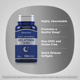 Piping Rock Melatonin 10mg Softgel Capsules packaging details