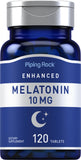 Piping Rock Melatonin 10mg Tablets front view, 120 count