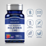 Piping Rock Melatonin 3mg fast dissolve tablets side view