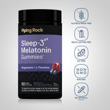 Piping Rock Melatonin 3mg Gummies side view of packaging