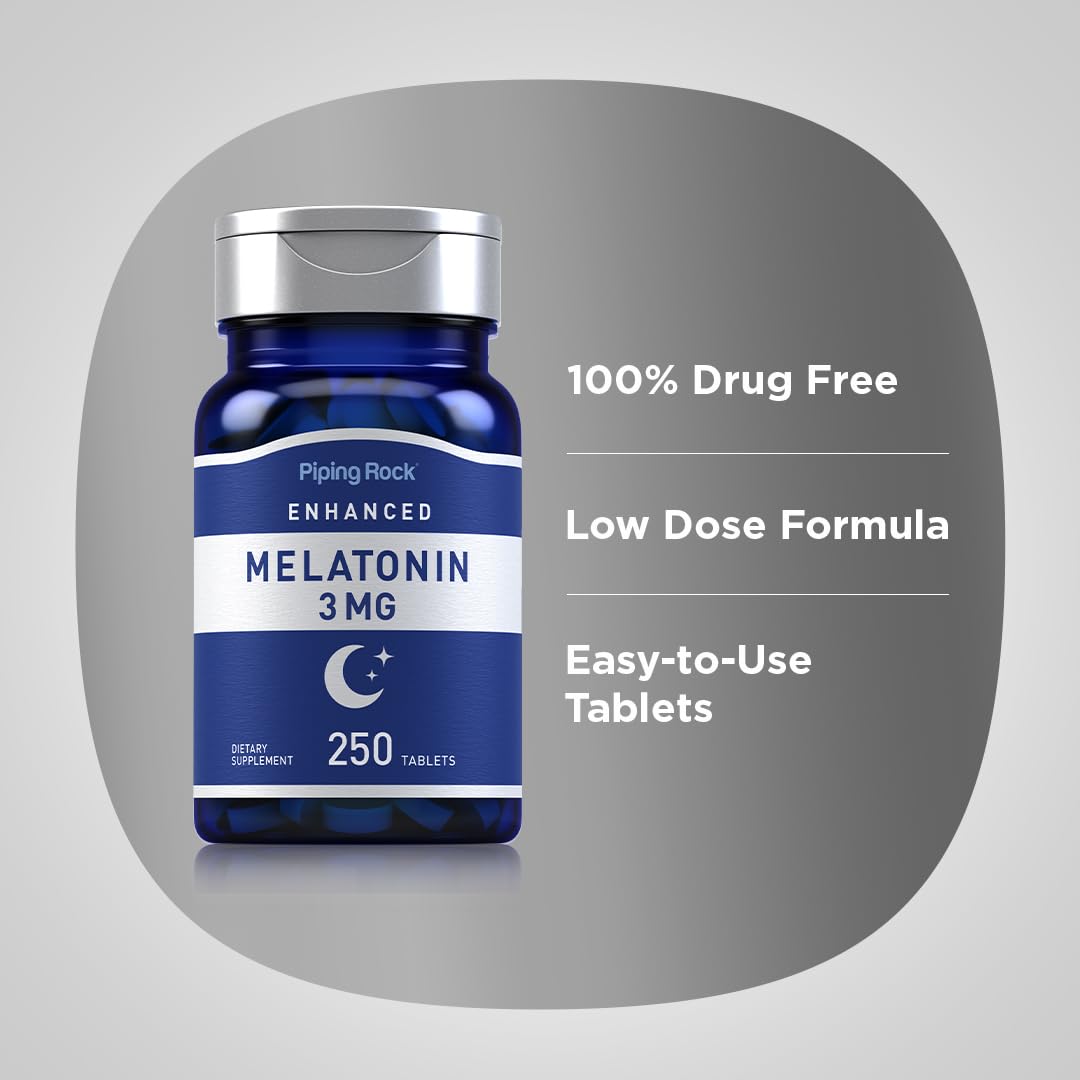 Piping Rock Melatonin 3mg tablet packaging