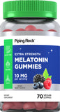Piping Rock Melatonin Gummies 10mg Berry Flavor front view