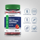 Piping Rock Melatonin Gummies 60 Count Strawberry gummies close-up