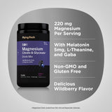 Piping Rock Melatonin Magnesium Powder scoop with powder