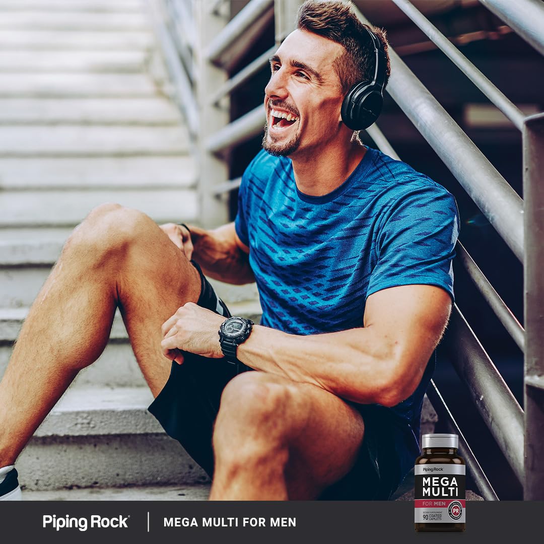 Piping Rock Men's High Potency Vitamin & Mineral Supplement back view