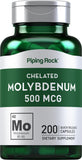 Piping Rock Molybdenum 500 mcg quick-release capsules front view