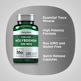 Piping Rock Molybdenum capsules with dosage information