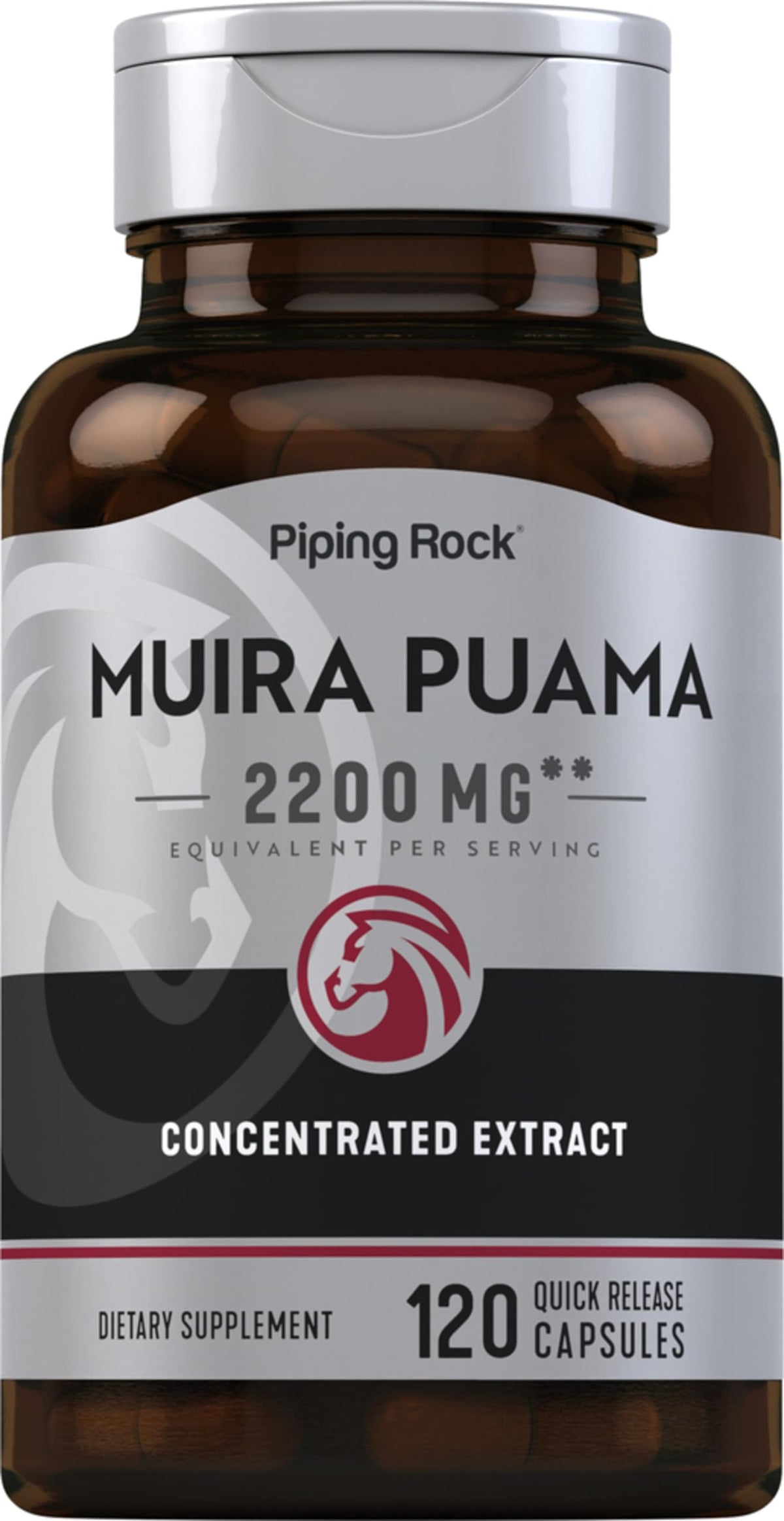 Piping Rock Muira Puama Extract Capsules front view
