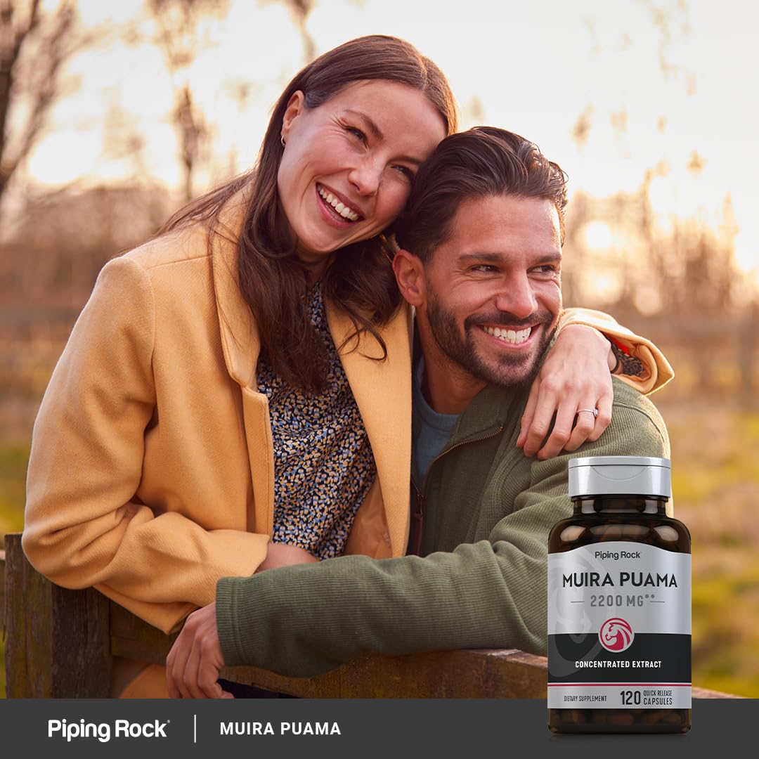 Piping Rock Muira Puama Extract Capsules in a lifestyle setting