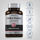 Piping Rock Muira Puama Extract Capsules side view showing quick release
