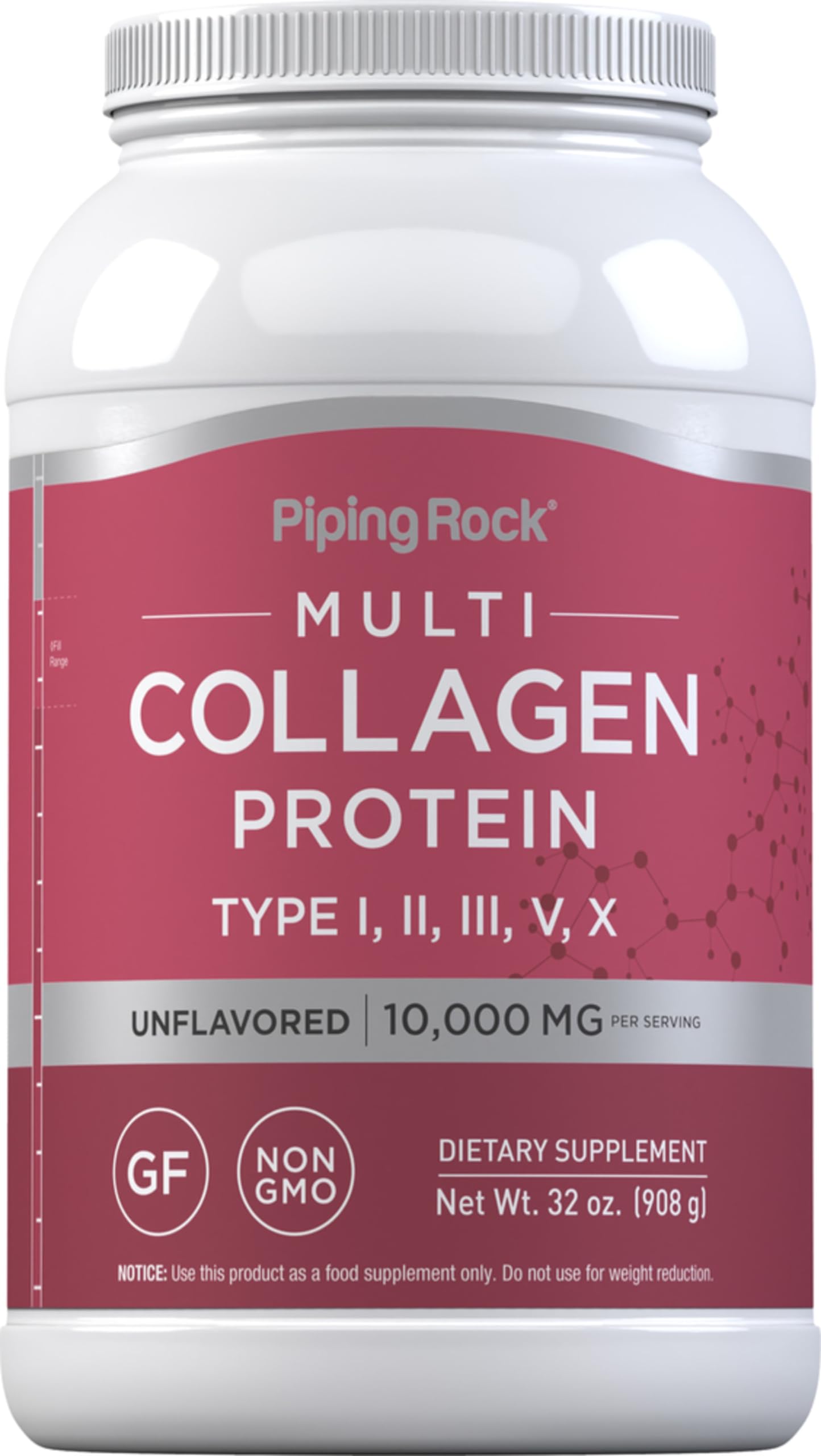 Piping Rock Multi Collagen Protein Powder 907g front view