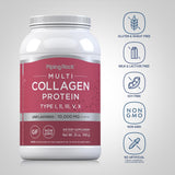 Piping Rock Multi Collagen Protein Powder 907g scoop with powder