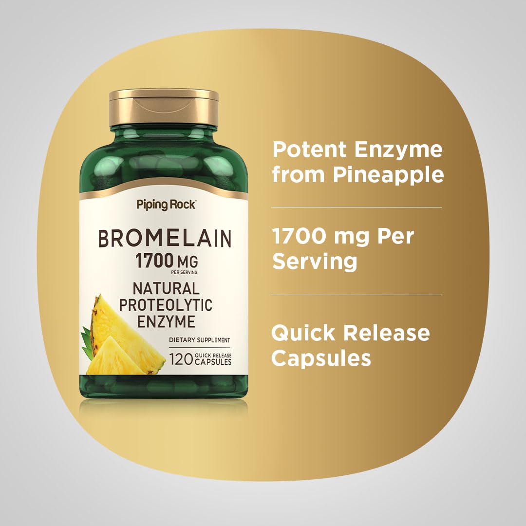 Piping Rock Multi-Enzymes 1700 mg Pineapple Enzyme packaging