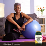 Piping Rock Multi-Enzymes 1700 mg Pineapple Enzyme with a measuring spoon
