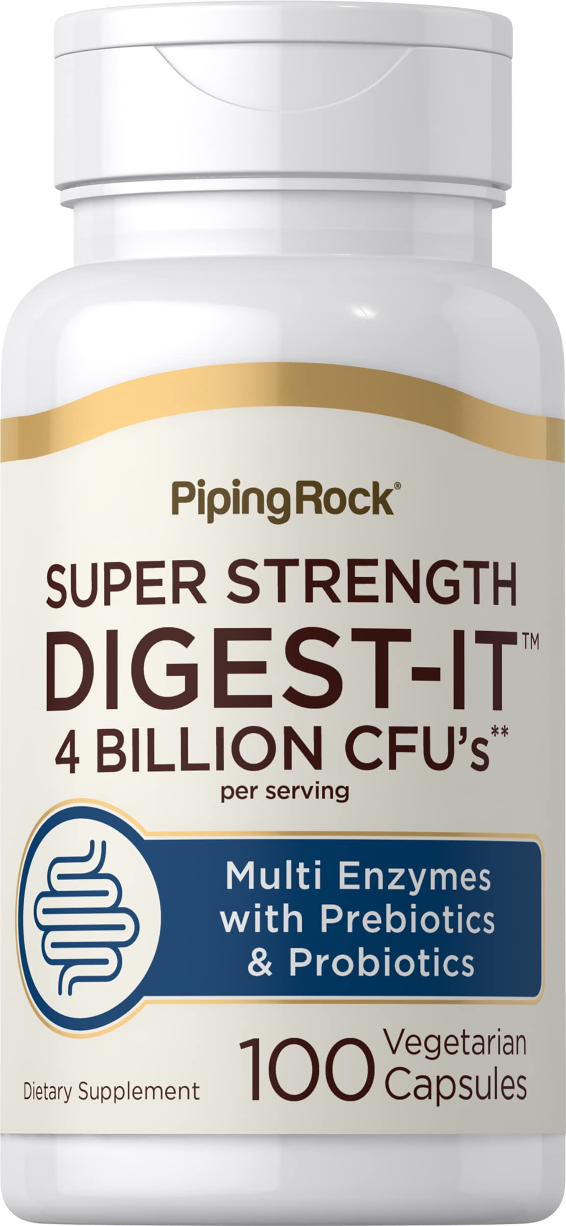 Piping Rock Multi-Enzymes 82g vegetarian capsules front view