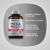 Piping Rock Multivitamins for Men 50+ packaging on a kitchen table